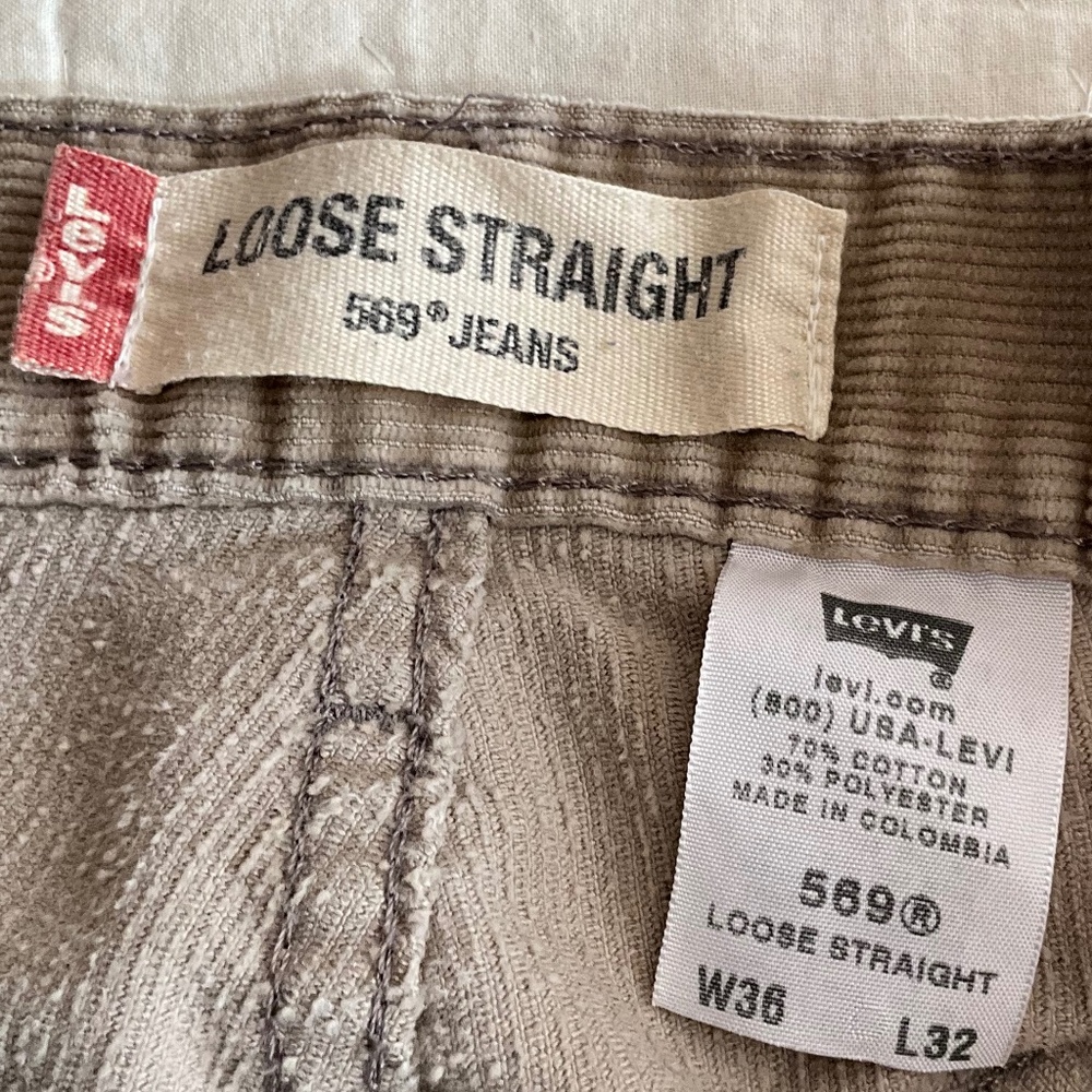 Vintage Levis Corduroy Pants size W36 L32 Color Tan - Picture 5 of 10